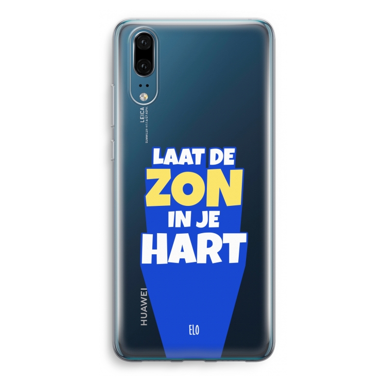 Laat de zon in je hart: Huawei P20 Transparant Hoesje