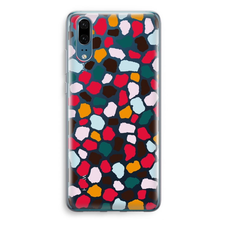 Colored Giraffe: Huawei P20 Transparant Hoesje