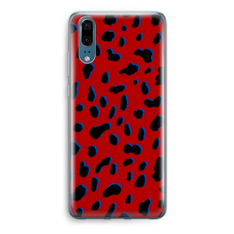 Red Leopard: Huawei P20 Transparant Hoesje