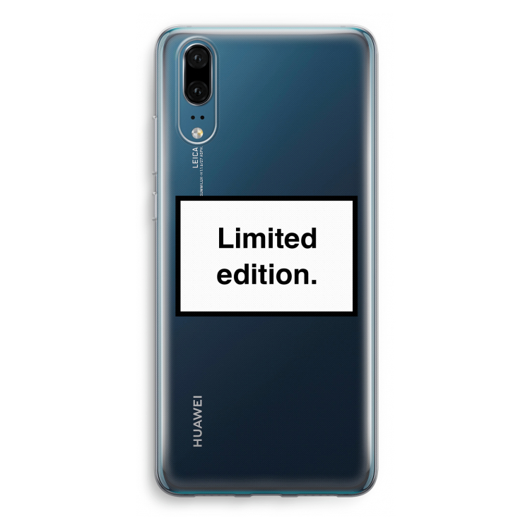 Limited edition: Huawei P20 Transparant Hoesje