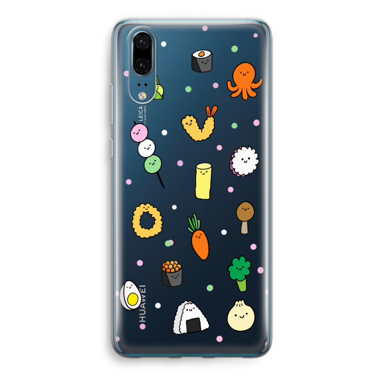 Happy bento friends: Huawei P20 Transparant Hoesje