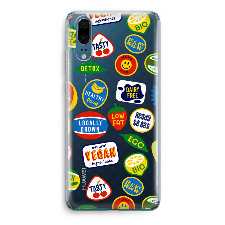 Fruitsticker: Huawei P20 Transparant Hoesje