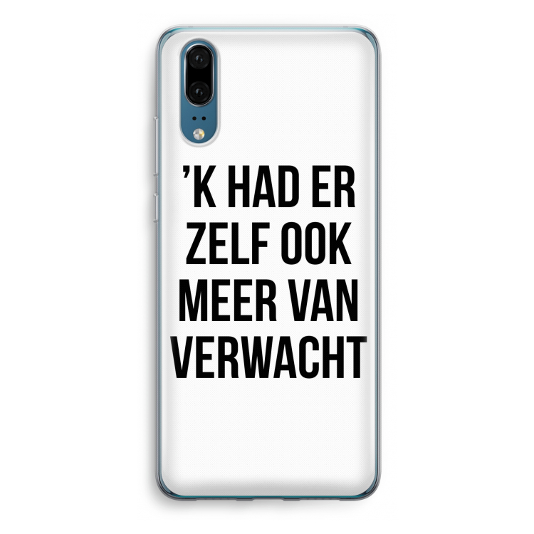 Meer verwacht: Huawei P20 Transparant Hoesje