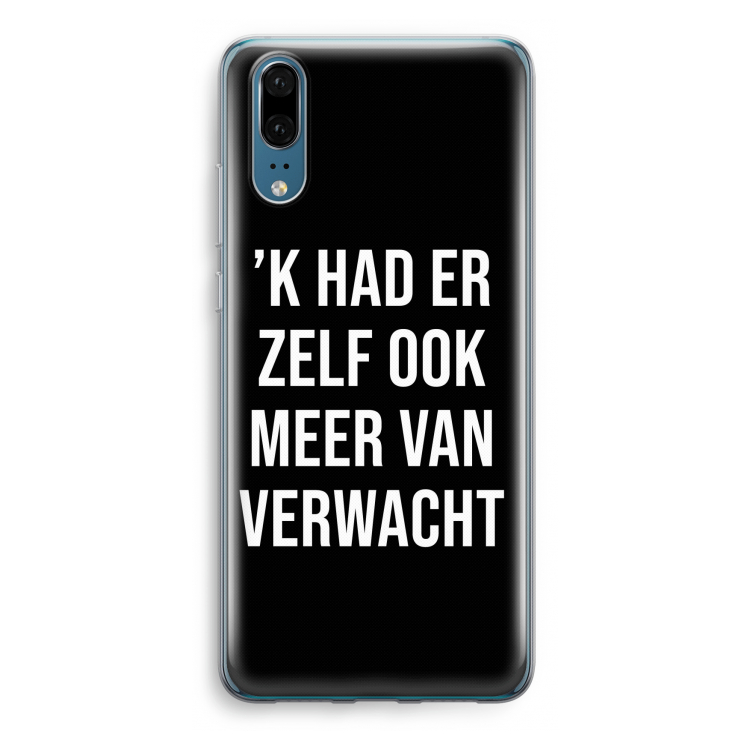 Meer verwacht - Zwart: Huawei P20 Transparant Hoesje