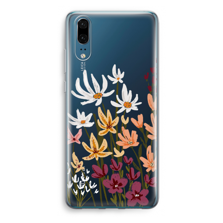 Painted wildflowers: Huawei P20 Transparant Hoesje