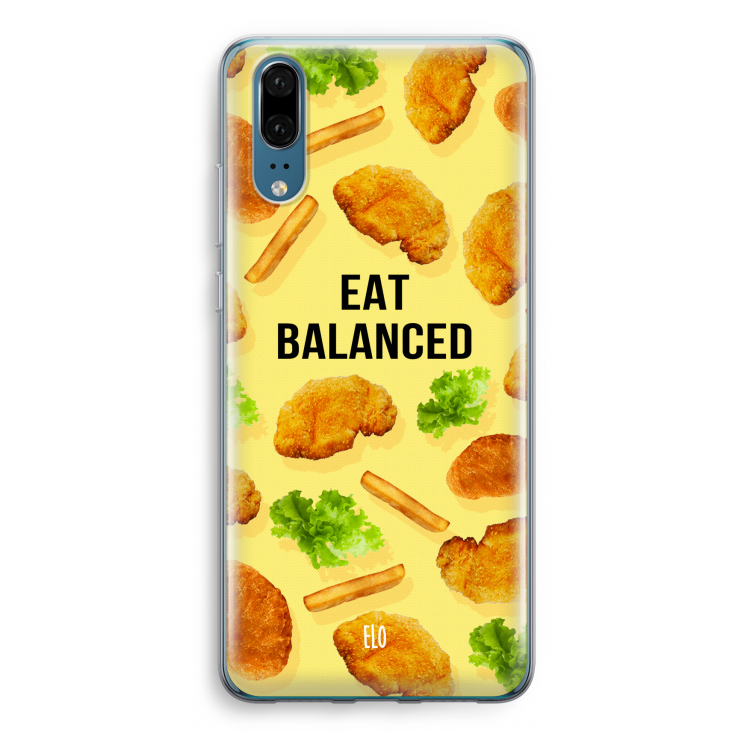 Eat Balanced: Huawei P20 Transparant Hoesje