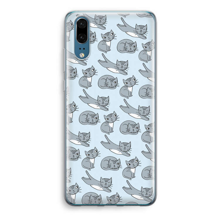 Poezen: Huawei P20 Transparant Hoesje