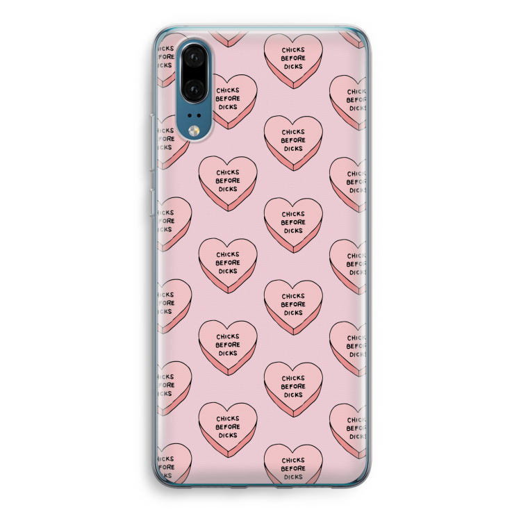 Chicks before dicks: Huawei P20 Transparant Hoesje