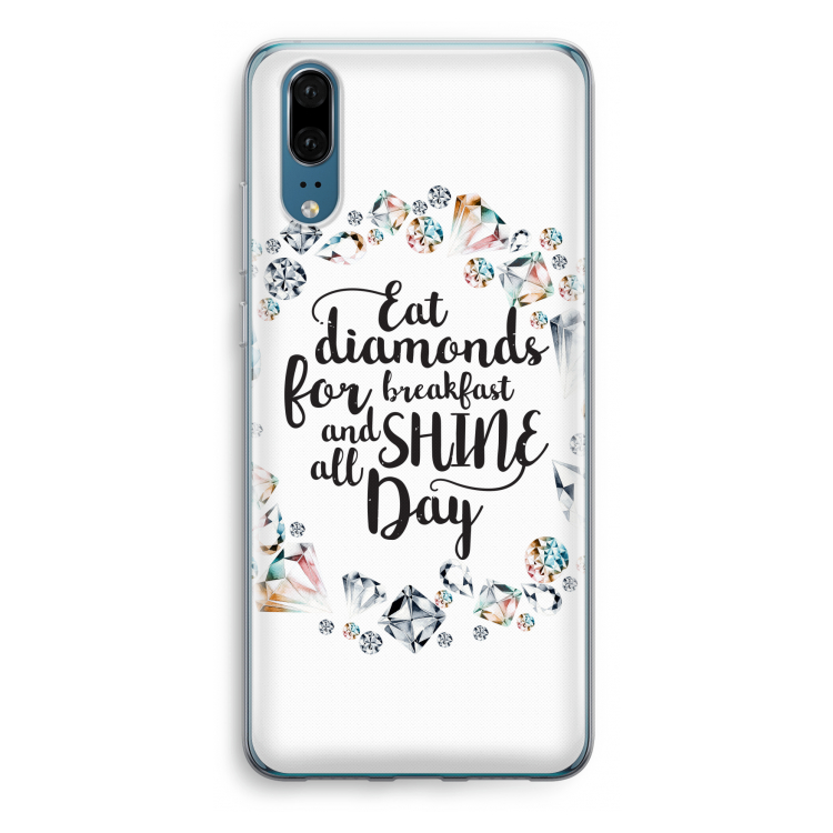 Diamonds: Huawei P20 Transparant Hoesje