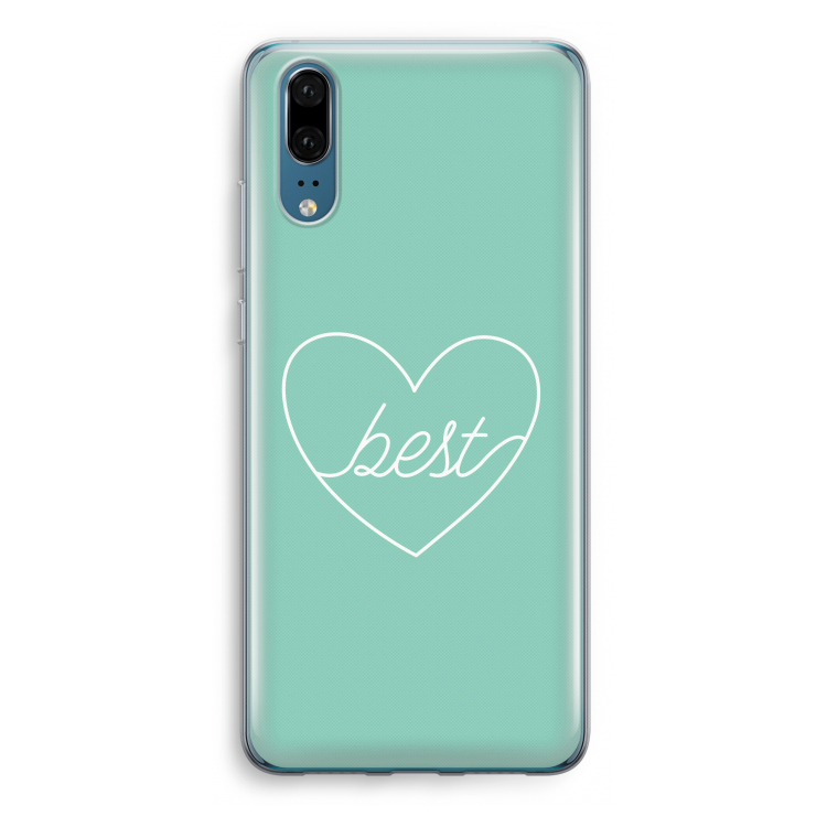 Best heart pastel: Huawei P20 Transparant Hoesje