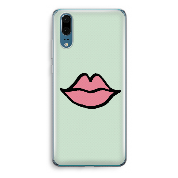 Kusje: Huawei P20 Transparant Hoesje
