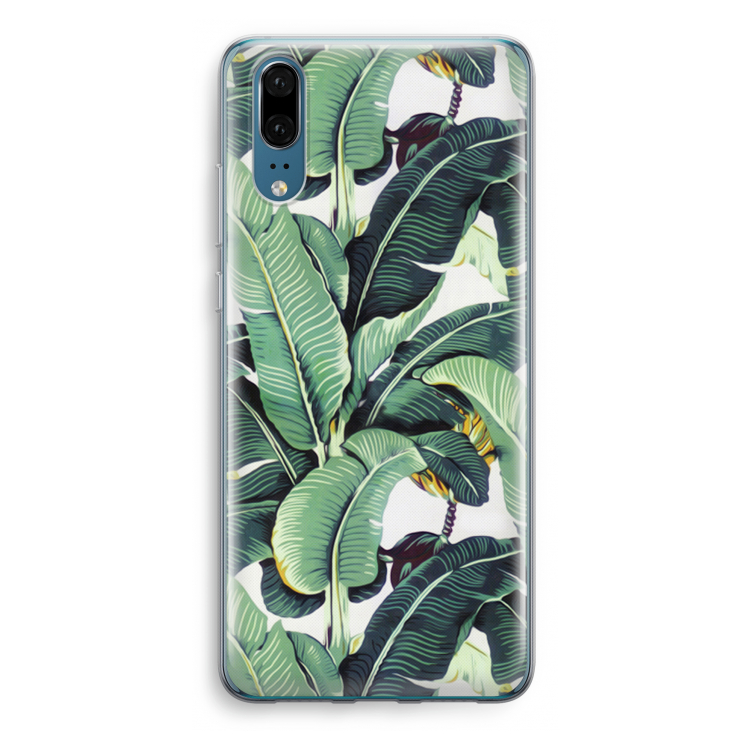 Bananenbladeren: Huawei P20 Transparant Hoesje