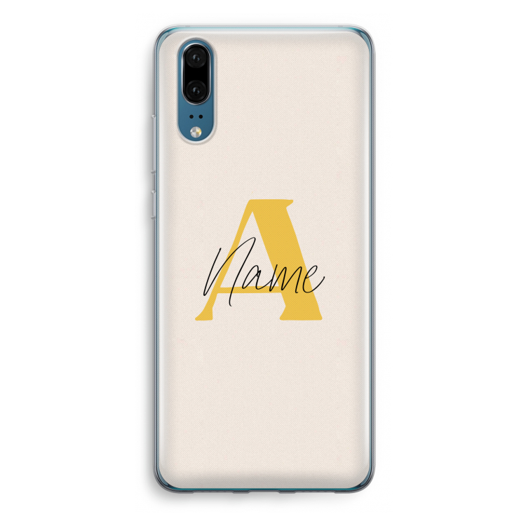 Amber Script: Huawei P20 Transparant Hoesje