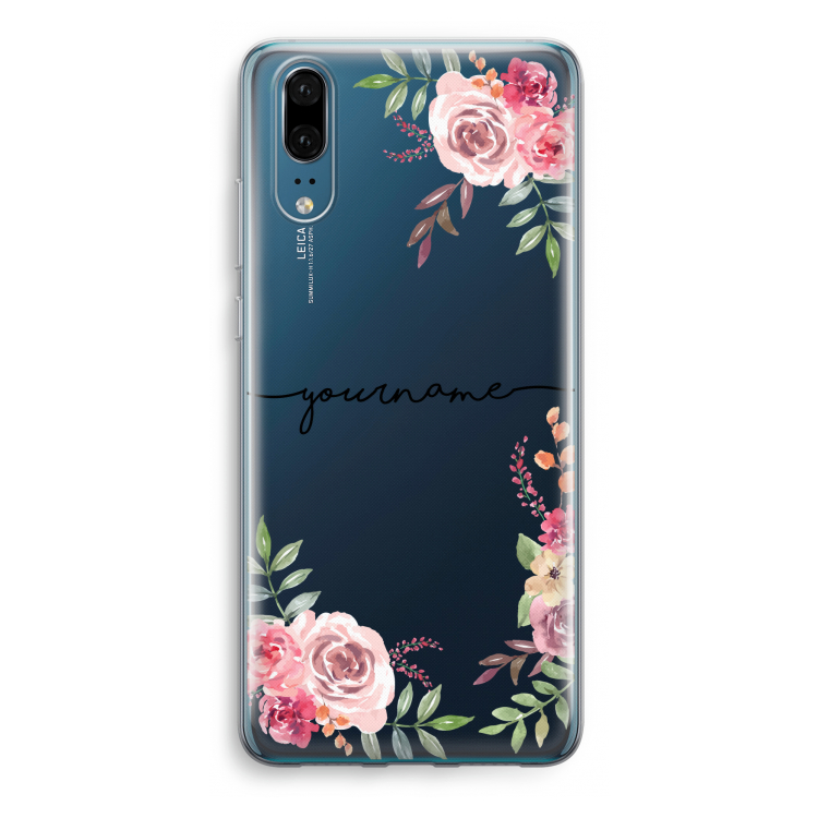 Rozen: Huawei P20 Transparant Hoesje