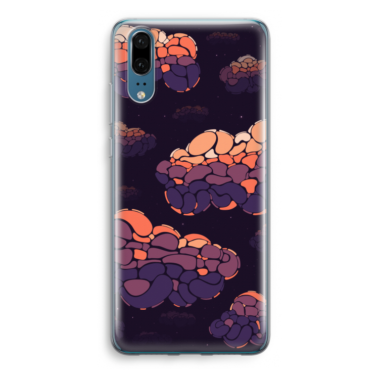 Patroon Wolken: Huawei P20 Transparant Hoesje