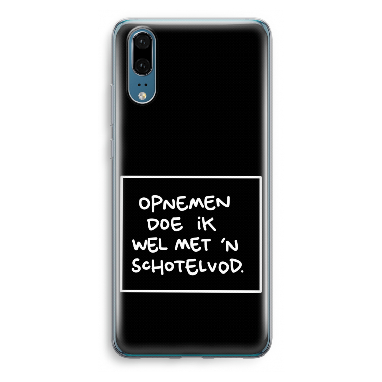 Schotelvod: Huawei P20 Transparant Hoesje