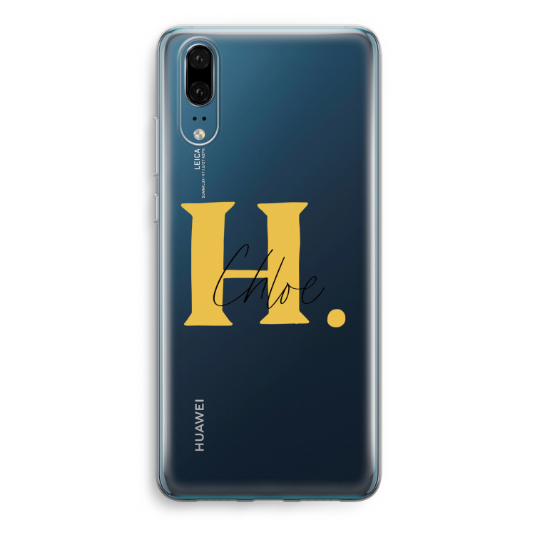 Amber Script: Huawei P20 Transparant Hoesje