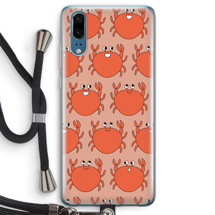 Krab: Huawei P20 Transparant Hoesje met koord