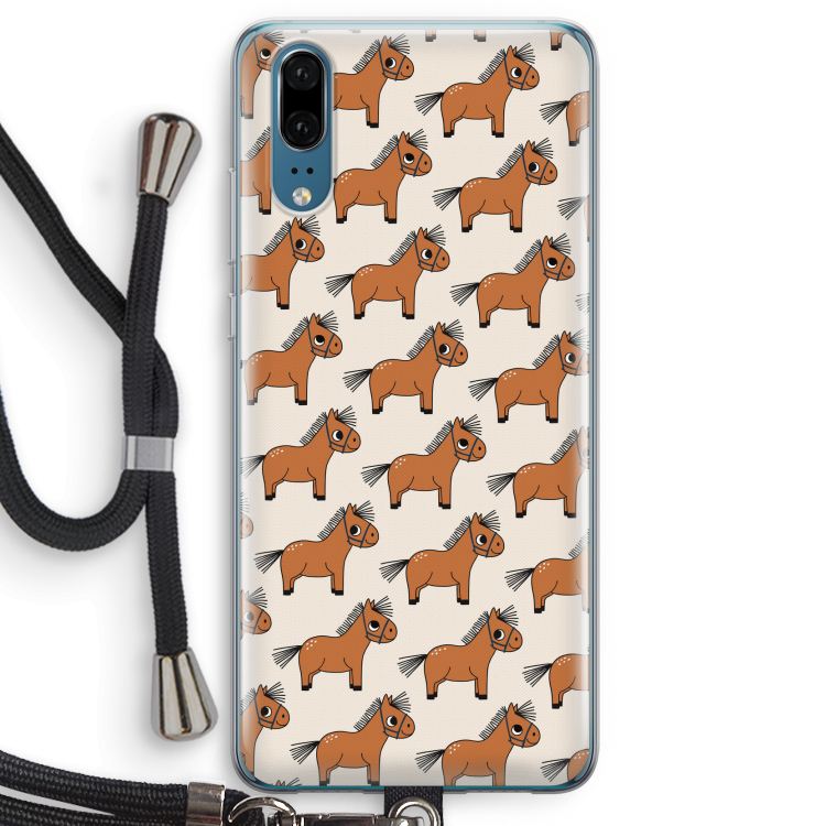 Pony: Huawei P20 Transparant Hoesje met koord