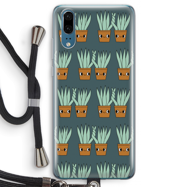 Sansevieria: Huawei P20 Transparant Hoesje met koord