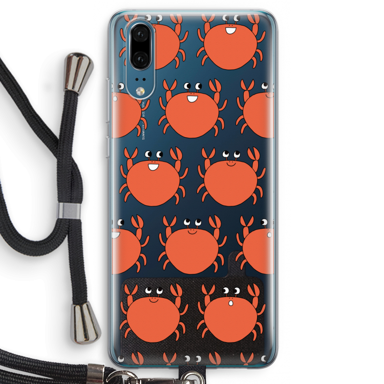 Krab: Huawei P20 Transparant Hoesje met koord
