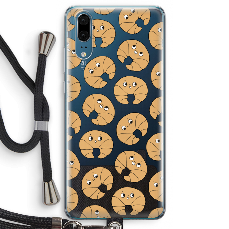 Croissant: Huawei P20 Transparant Hoesje met koord