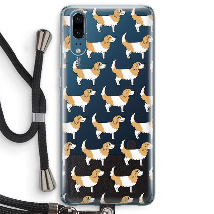 Doggy: Huawei P20 Transparant Hoesje met koord