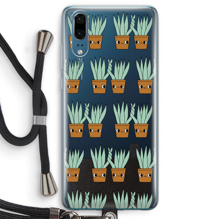 Sansevieria: Huawei P20 Transparant Hoesje met koord