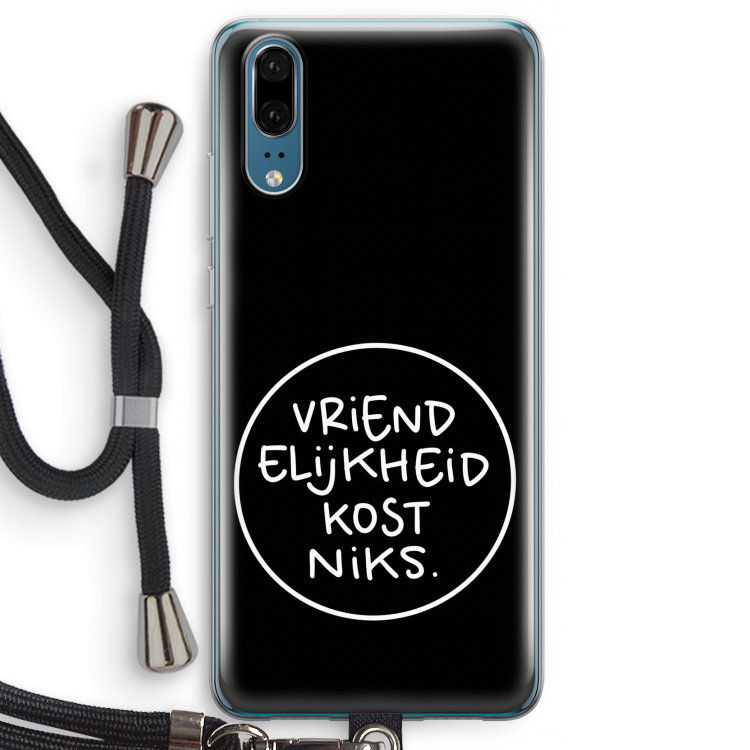 Vriendelijkheid: Huawei P20 Transparant Hoesje met koord
