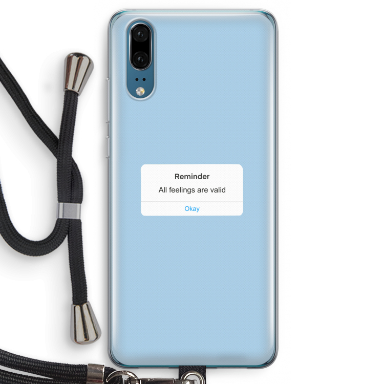 Reminder: Huawei P20 Transparant Hoesje met koord