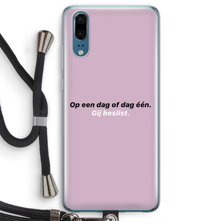 gij beslist: Huawei P20 Transparant Hoesje met koord