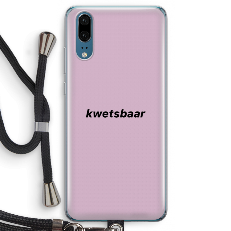 kwetsbaar: Huawei P20 Transparant Hoesje met koord