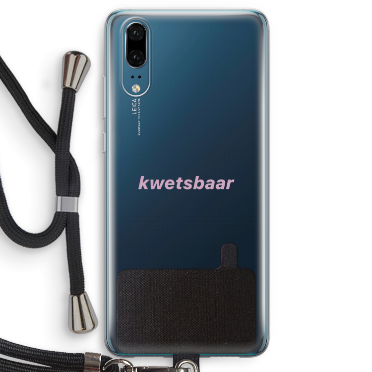 kwetsbaar: Huawei P20 Transparant Hoesje met koord
