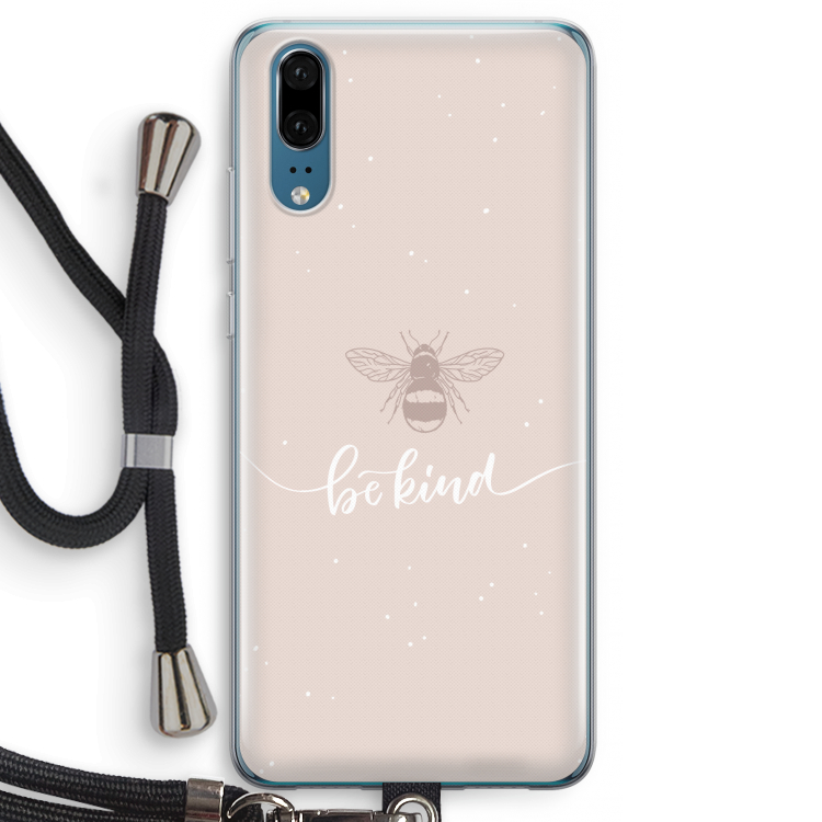 Be(e) kind: Huawei P20 Transparant Hoesje met koord