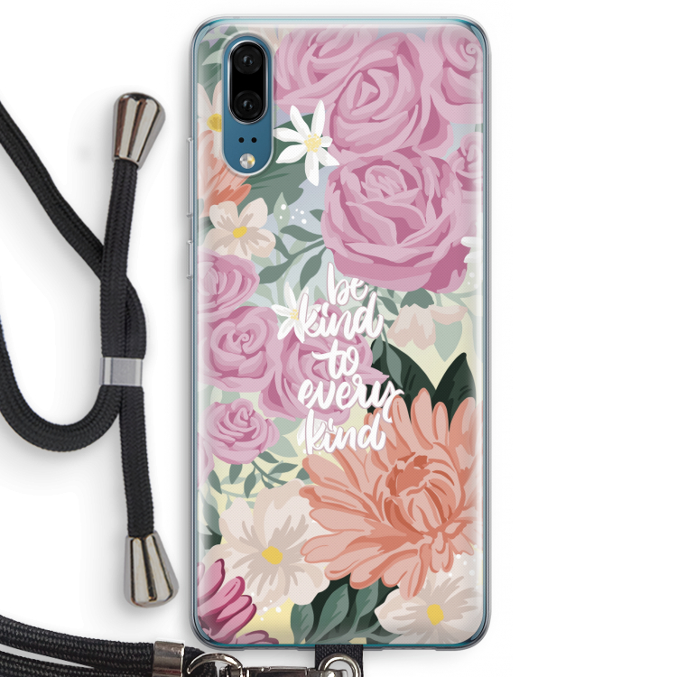 Kindness matters: Huawei P20 Transparant Hoesje met koord