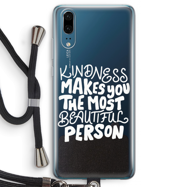The prettiest: Huawei P20 Transparant Hoesje met koord