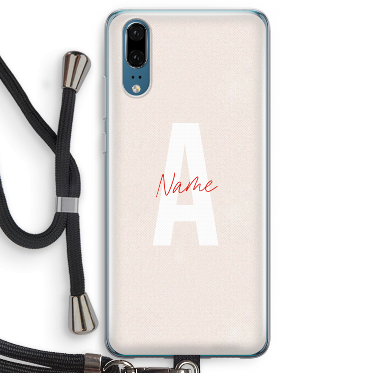 Strawberry Milkshake: Huawei P20 Transparant Hoesje met koord