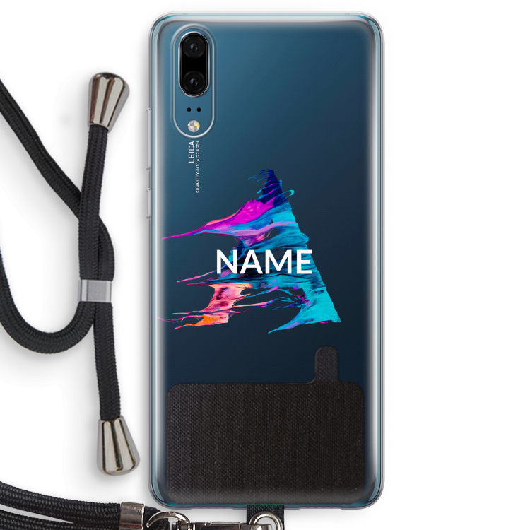 Abstract Spectrum: Huawei P20 Transparant Hoesje met koord
