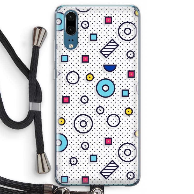 8-bit N°9: Huawei P20 Transparant Hoesje met koord