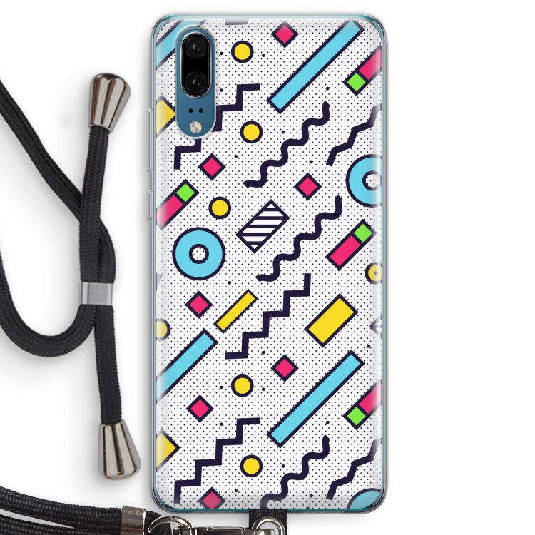 8-bit N°8: Huawei P20 Transparant Hoesje met koord