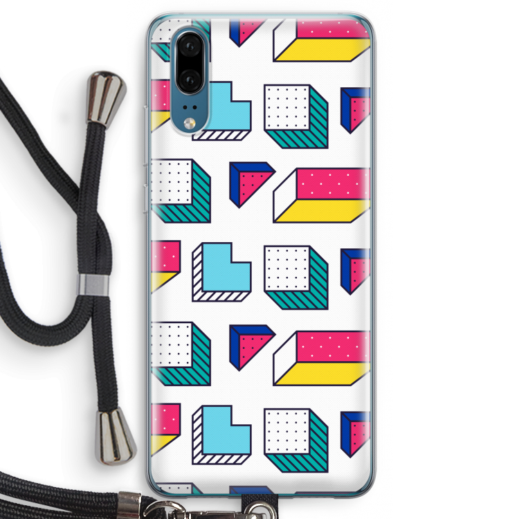 8-bit N°7: Huawei P20 Transparant Hoesje met koord