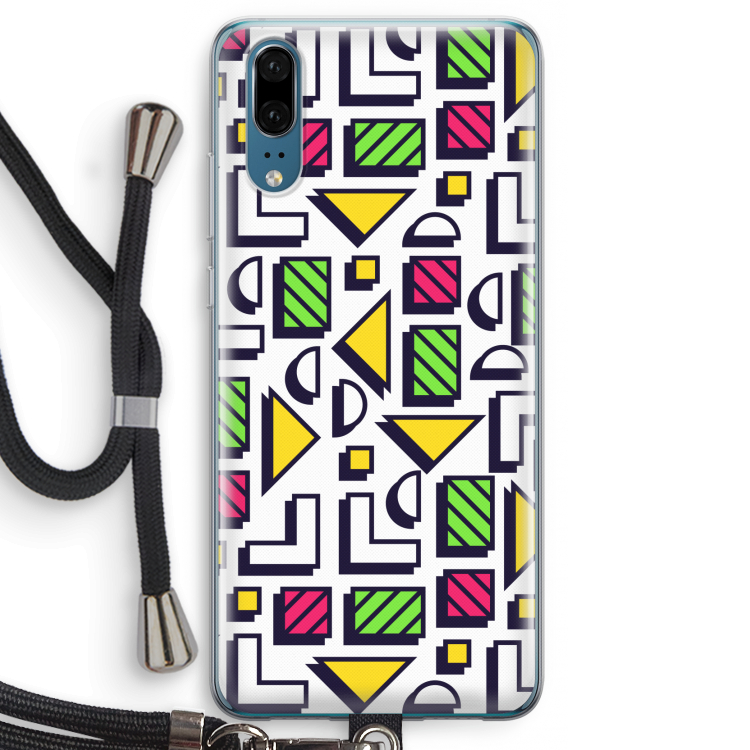 8-bit N°4: Huawei P20 Transparant Hoesje met koord