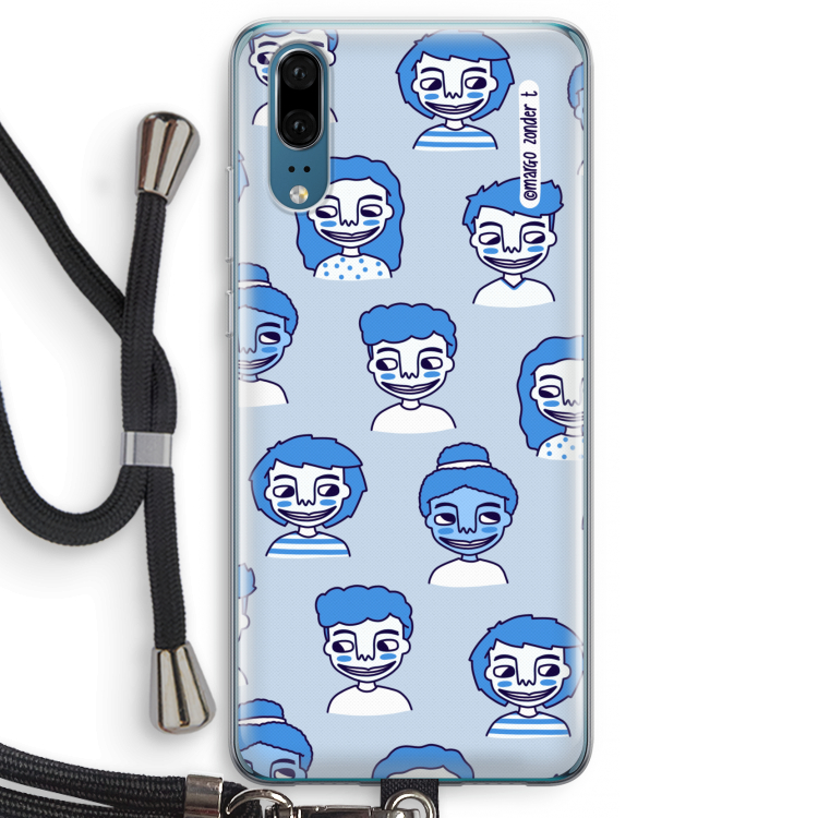 Gezichtjes: Huawei P20 Transparant Hoesje met koord