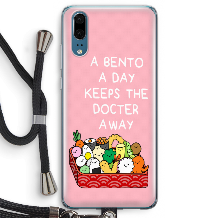 Bento a day: Huawei P20 Transparant Hoesje met koord
