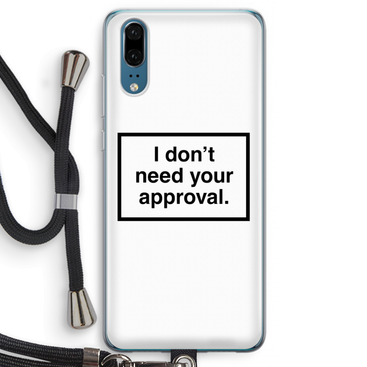 Don't need approval: Huawei P20 Transparant Hoesje met koord