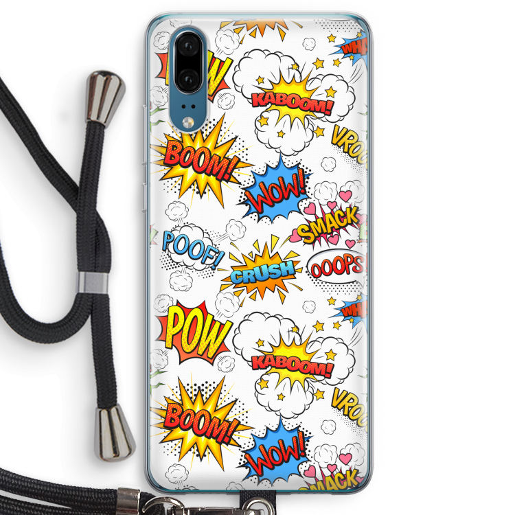 Pow Smack: Huawei P20 Transparant Hoesje met koord