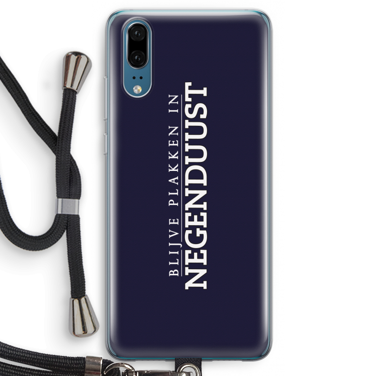 Blijve plakken in Negenduust: Huawei P20 Transparant Hoesje met koord