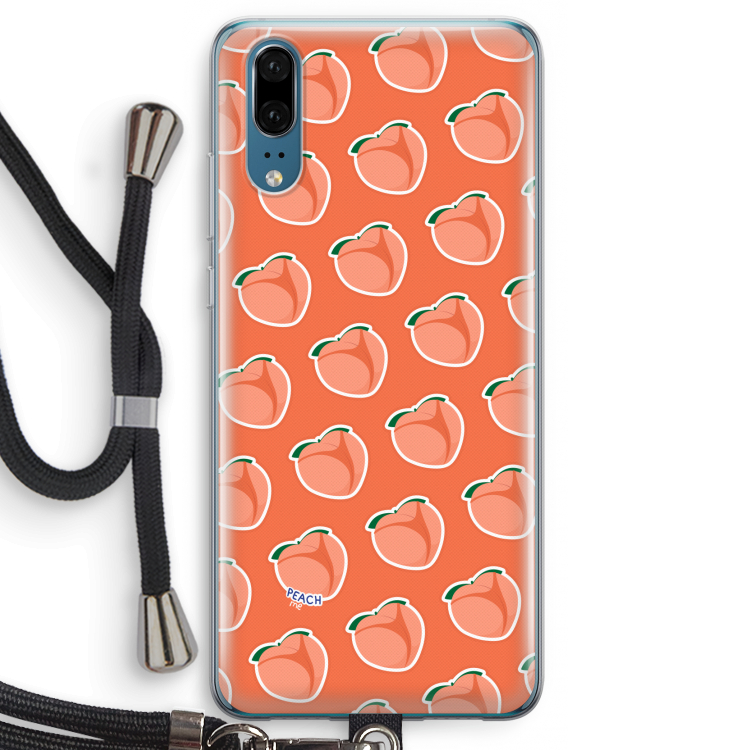 Just peachy: Huawei P20 Transparant Hoesje met koord