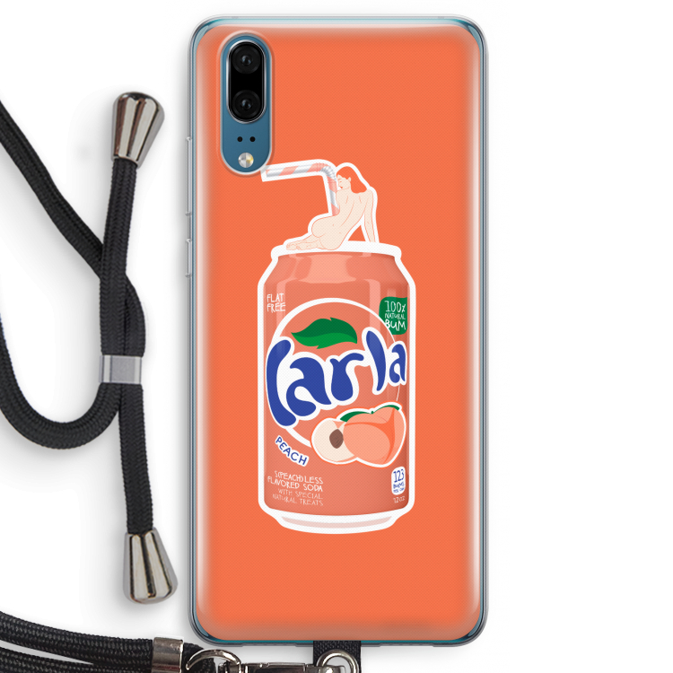 S(peach)less: Huawei P20 Transparant Hoesje met koord