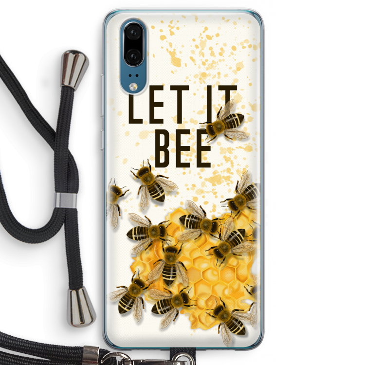 Let it bee: Huawei P20 Transparant Hoesje met koord